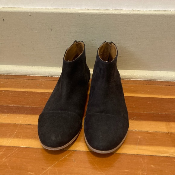Nubuck Navy Ankle Boots - Picture 2 of 4